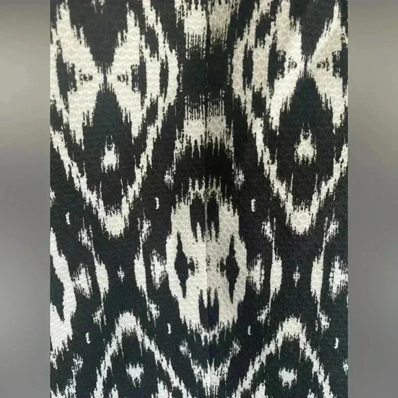 Evan Picone Open Front Blazer Ikat Black White Jacket 12P 12 Petite Cotton Women - Picture 6 of 6